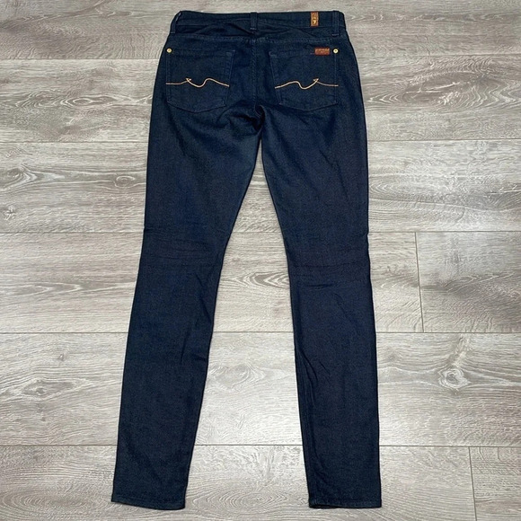 NWOT 7 For All Mankind The Skinny Dark Wash Denim Jeans 27 - Picture 16 of 16